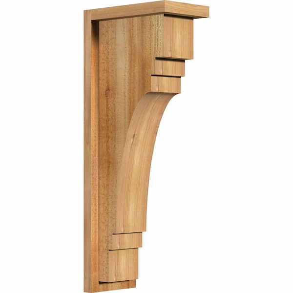 Ekena Millwork Pescadero Rough Sawn Corbel w/Backplate, Western Red Cedar, 6"W x 10"D x 26"H COR06X10X26PEC01RWR - main